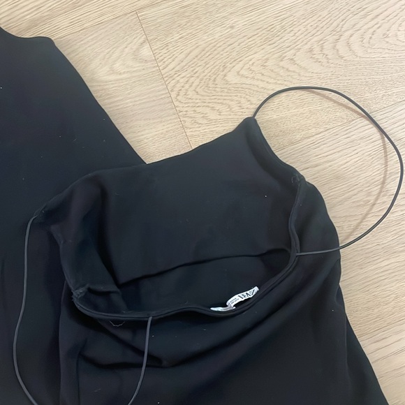 Zara Cotton Spandex Black Spaghetti Strap Top in Medium - Picture 5 of 5